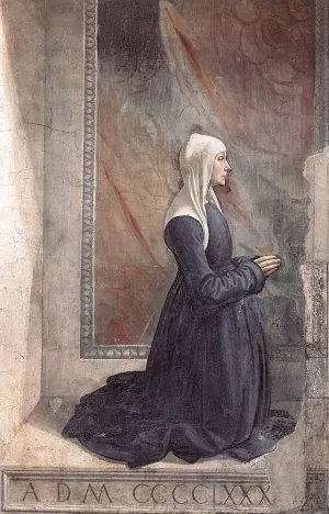 Portrait of the Donor Nera Corsi Sassetti by Domenico Ghirlandaio - Oil Painting Reproduction