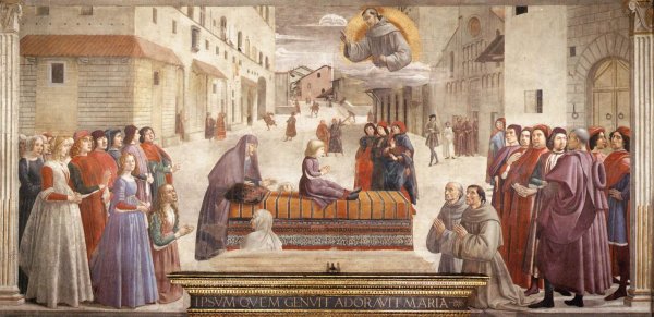 Main Product Photo of Resurrection of the Boy Painting by Domenico Ghirlandaio