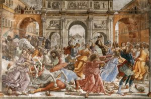 Slaughter of the Innocents by Domenico Ghirlandaio Oil Painting