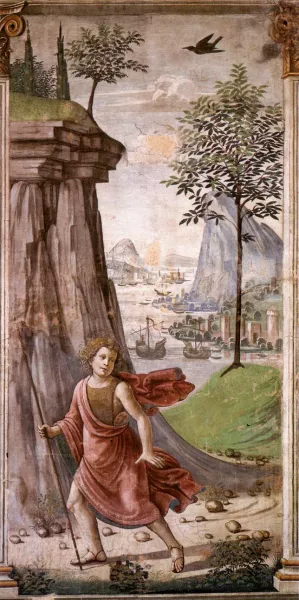 St John the Baptist in the Desert by Domenico Ghirlandaio - Oil Painting Reproduction