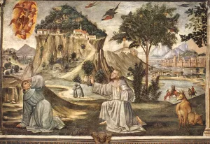 Stigmata of St Francis painting by Domenico Ghirlandaio