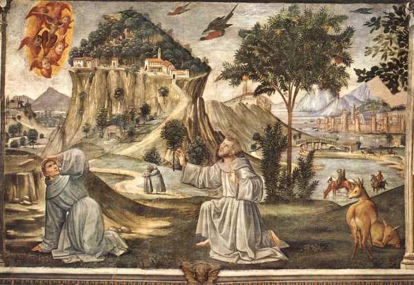 Main Product Photo of Stigmata of St Francis Painting by Domenico Ghirlandaio