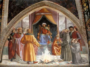 Test of Fire before the Sultan painting by Domenico Ghirlandaio