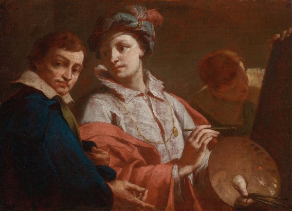 Main Product Photo of Allegory of Painting Painting by Domenico Maggiotto