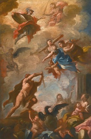 The Triumph Of Hercules by Domenico Mondo Oil Painting