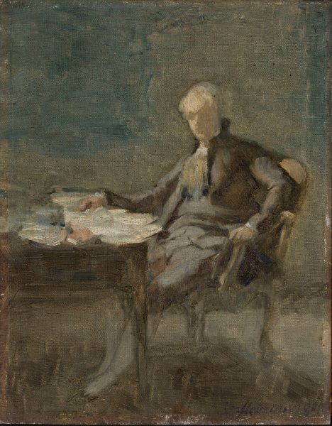 Main Product Photo of Portrait of a man in the 18th-century costume Painting by Domenico Morelli