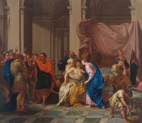 The Death of Lucretia  by Domenico Parodi - Hand-Painted Oil Painting Reproduction