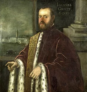 Portrait of Joannes Gritti by Domenico Robusti Oil Painting