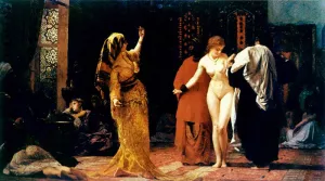 Mercado de Escravas Barncas Oil painting by Domenico Rosso