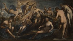 Apollo And The Muses by Domenico Tintoretto Oil Painting