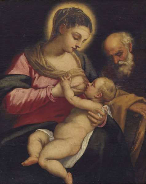 Main Product Photo of Holy Family Painting by Domenico Tintoretto