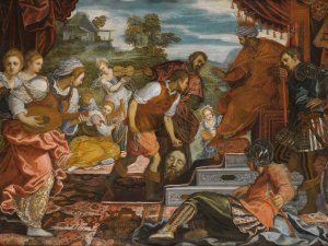 The Triumph Of David by Domenico Tintoretto Oil Painting