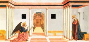 Annunciation Predella 3 by Domenico Veneziano - Oil Painting Reproduction