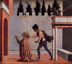 Martyrdom of St Lucy Predella 5 Oil painting by Domenico Veneziano