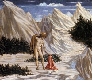 St John in the Wilderness Predella 2 Oil painting by Domenico Veneziano