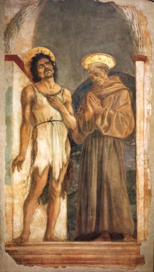 St John the Baptist and St Francis painting by Domenico Veneziano