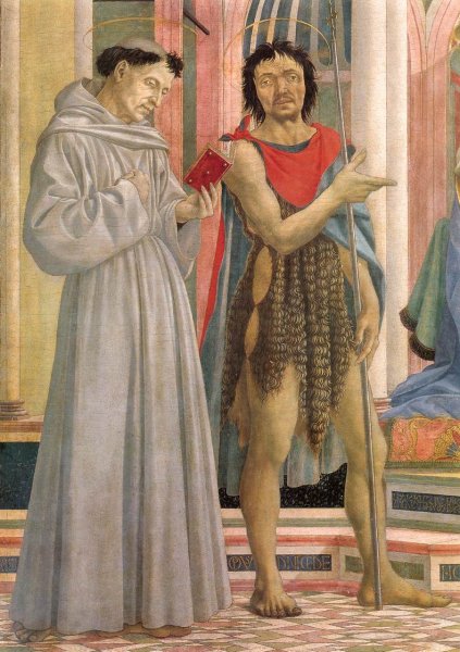 The Madonna and Child with Saints - Detail by Domenico Veneziano - Hand-Painted Oil Painting Reproduction
