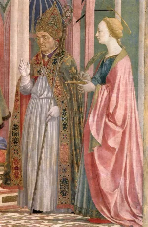 The Madonna and Child with Saints Detail Oil painting by Domenico Veneziano