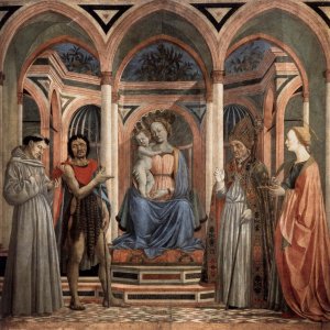 The Madonna and Child with Saints Oil painting by Domenico Veneziano