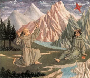 The Stigmatization of St Francis Predella 1 by Domenico Veneziano - Oil Painting Reproduction