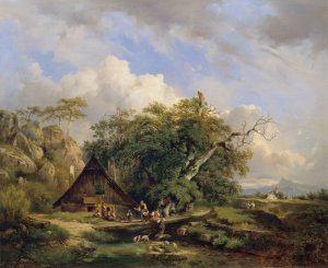 Landschaft bei Gutenstein by Dominik Schufried Oil Painting