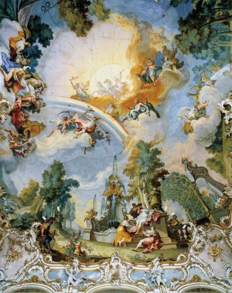 Main Product Photo of The Nymph, as Symbol of Nymphenburg Painting by Dominikus Zimmermann