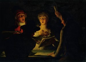 Chanteurs patriotes, dit aussi la 'Marseillaise' by Dominique Doncre Oil Painting