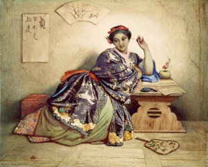 A Chinese Girl by Dominique Louis Papety Oil Painting
