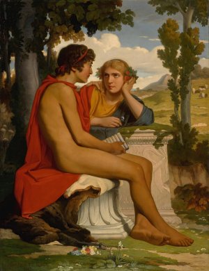 Daphnis And Chloe by Dominique Louis Papety Oil Painting