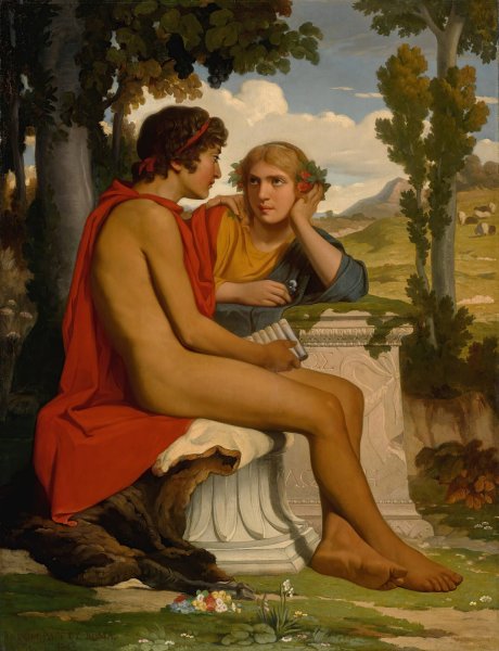 Daphnis And Chloe  by Dominique Louis Papety - Hand-Painted Oil Painting Reproduction