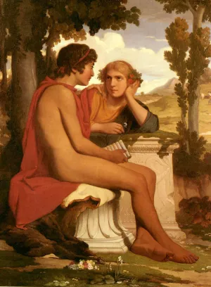 Daphnis Et Chloe by Dominique Louis Papety Oil Painting