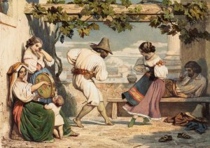 La Saltarelle by Dominique Louis Papety Oil Painting