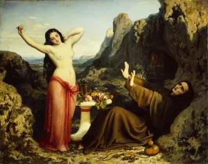 The Temptation of Saint Hilarion by Dominique Louis Papety Oil Painting