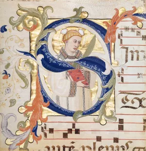 Antiphonary Folio 51 by Don Simone Camaldolese - Oil Painting Reproduction