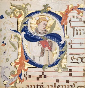 Antiphonary Folio 51 by Don Simone Camaldolese Oil Painting