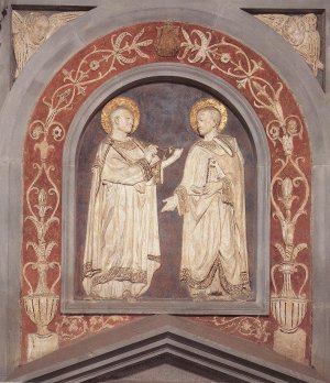 St Cosmas and St Damian by Donatello Oil Painting