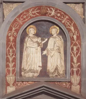 St Cosmas and St Damian by Donatello Oil Painting