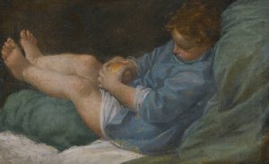A Sleeping Boy Holding An Apple by Donato Creti Oil Painting