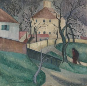 Autumn Chilliness by Dora Bromberger Oil Painting