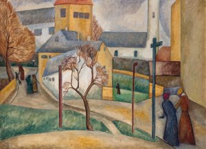 Village Street by Dora Bromberger Oil Painting