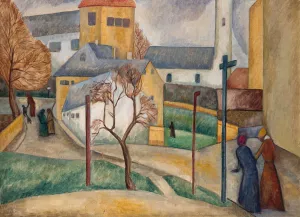 Village Street by Dora Bromberger Oil Painting