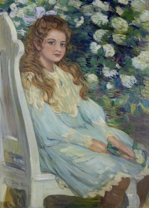 Portrait Of A Girl by Dora Hitz Oil Painting