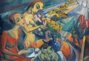 Frauen am Tisch Oil painting by Dorothea Maetzel-Johannsen