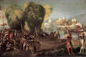 Aeneas and Achates on the Libyan Coast Oil painting by Dossi Battista