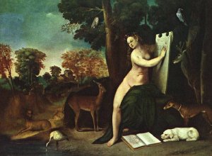 Circe and Her Lovers in a Landscape by Dossi Battista Oil Painting