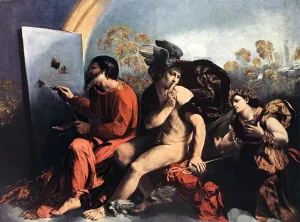Jupiter, Mercury and the Virtue painting by Dossi Battista