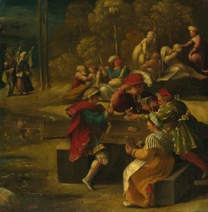 A Scene From Virgil's Aeneid, From Alfonso I D'este's Frieze In The 'Camerino D'alabastro' by Dosso Dossi Oil Painting