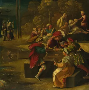 A Scene From Virgil's Aeneid, From Alfonso I D'este's Frieze In The 'Camerino D'alabastro' by Dosso Dossi Oil Painting