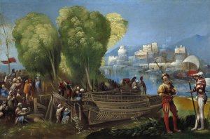Aeneas and Achates on The Libyan Coast by Dosso Dossi Oil Painting