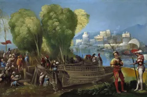 Aeneas and Achates on The Libyan Coast by Dosso Dossi Oil Painting